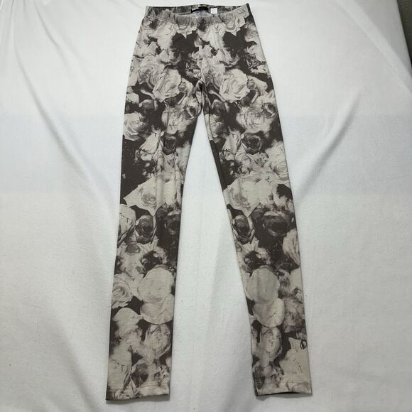 BDG Pants - BDG Women's Medium Gray Floral Stretch Leggings High Rise Pull On 28" Inseam